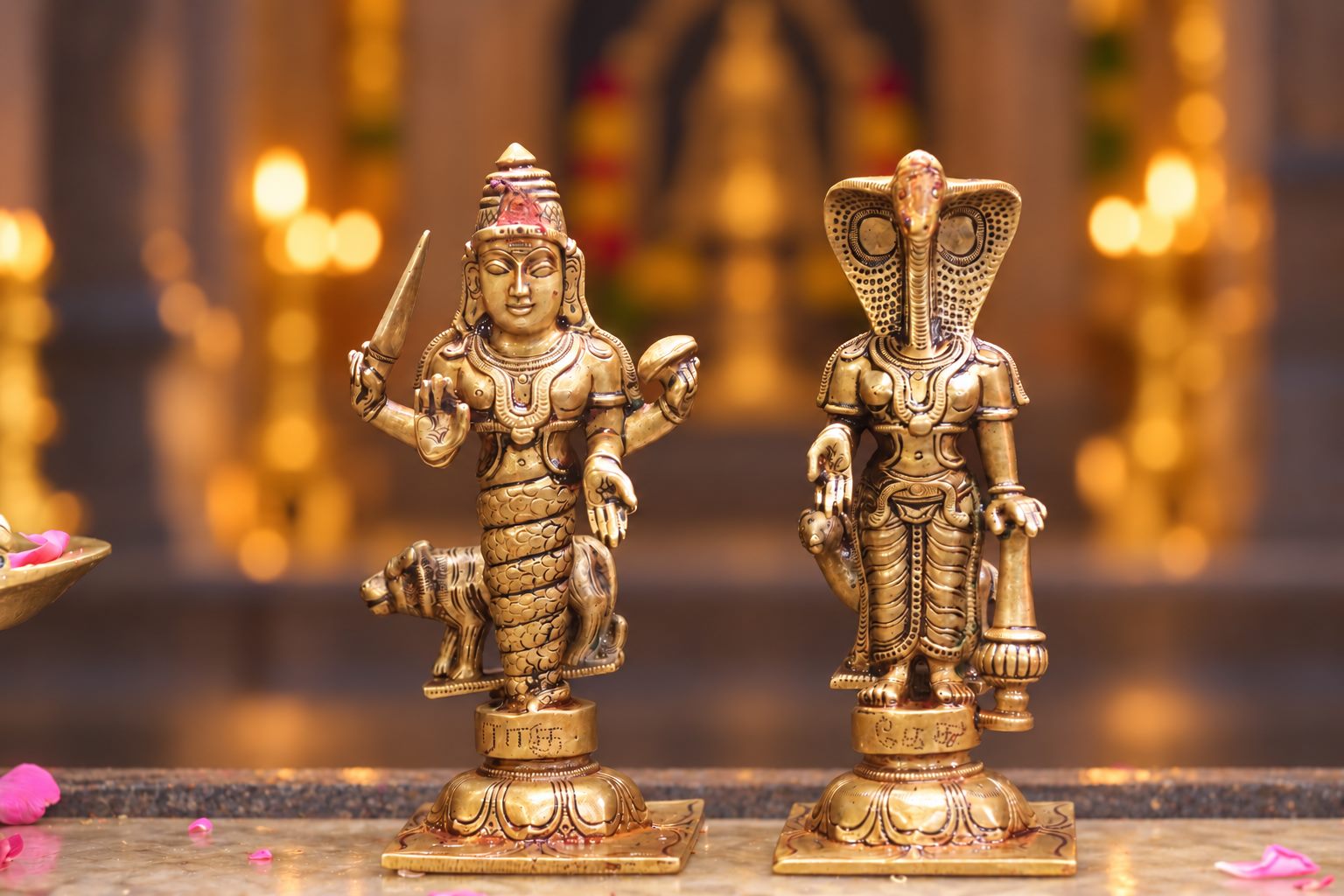 Rahu Ketu temple statues